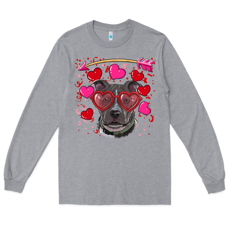 Valentine's Day  Pitbull Long Sleeve Tee by RanaPortraitStore | Teevron