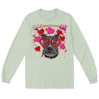 Matcha Valentine's day  pitbull Long Sleeve Tee - RanaPortraitStore