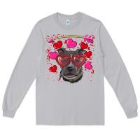 Moon Dust Valentine's day  pitbull Long Sleeve Tee - RanaPortraitStore