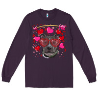 Plum Valentine's day  pitbull Long Sleeve Tee - RanaPortraitStore