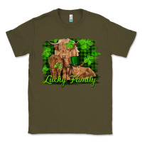 Army Green st patrick's day lucky cow family Classic Tee - RanaPortraitStore
