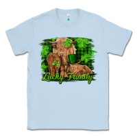 Dusty Blue st patrick's day lucky cow family Classic Tee - RanaPortraitStore