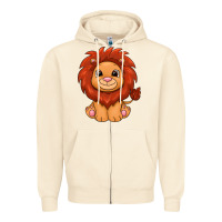 Sandshell lion Zipper Hoodie - texasbilliewilder