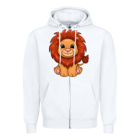 White lion Zipper Hoodie - texasbilliewilder