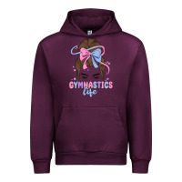 Mauve Wine gymnastics life Urban Hoodie - MaliasSmallBusiness