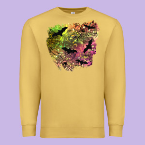 Bat Halloween Patch Premium Sweatshirt Designed By Bundleandbundleshop