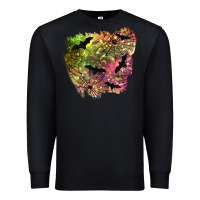 Black bat halloween patch Premium Sweatshirt - BundleAndBundleShop