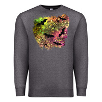 Charcoal Heather bat halloween patch Premium Sweatshirt - BundleAndBundleShop