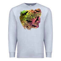Heather Grey bat halloween patch Premium Sweatshirt - BundleAndBundleShop