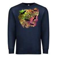 Navy bat halloween patch Premium Sweatshirt - BundleAndBundleShop