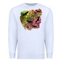 White bat halloween patch Premium Sweatshirt - BundleAndBundleShop