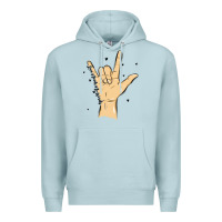 Blue Mist love needs no words Premium Hoodie - MaliasSmallBusiness