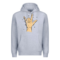 Heather Grey love needs no words Premium Hoodie - MaliasSmallBusiness