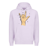 Lilac love needs no words Premium Hoodie - MaliasSmallBusiness