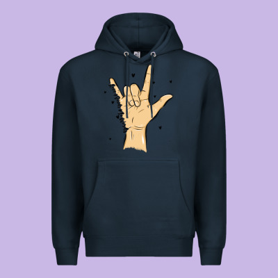 Love Needs No Words Premium Hoodie Designed By Maliassmallbusiness