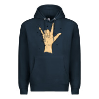 Navy love needs no words Premium Hoodie - MaliasSmallBusiness