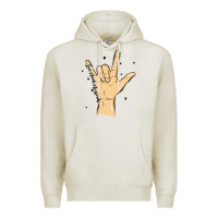 Oatmeal Heather love needs no words Premium Hoodie - MaliasSmallBusiness