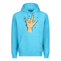 Ocean Blue love needs no words Premium Hoodie - MaliasSmallBusiness