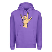 Purple love needs no words Premium Hoodie - MaliasSmallBusiness