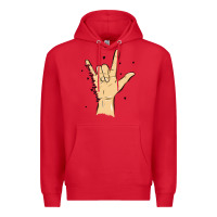 Red love needs no words Premium Hoodie - MaliasSmallBusiness