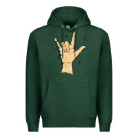 Sports Green love needs no words Premium Hoodie - MaliasSmallBusiness