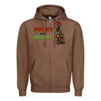 Chestnut merry and bright labrador Zipper Hoodie - RanaPortraitStore