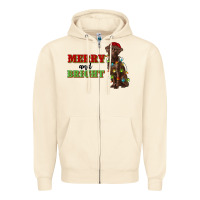 Sandshell merry and bright labrador Zipper Hoodie - RanaPortraitStore