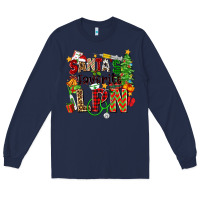 Navy santa's favorite lpn Long Sleeve Tee - Zillion Design Studio