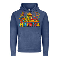 Vintage Denim mamita and sombrero with lime flowers Vintage Hoodie - AdoDesignShop