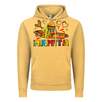 Vintage Mustard mamita and sombrero with lime flowers Vintage Hoodie - AdoDesignShop