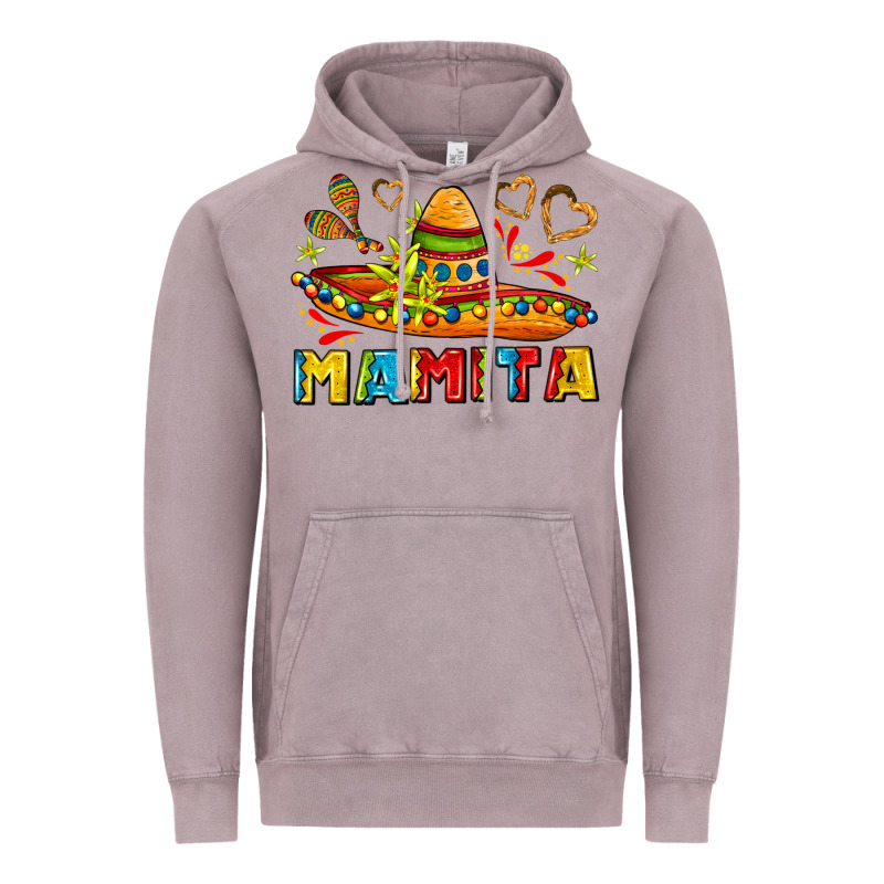 Mamita And Sombrero With Lime Flowers Vintage Hoodie by AdoDesignShop | Teevron