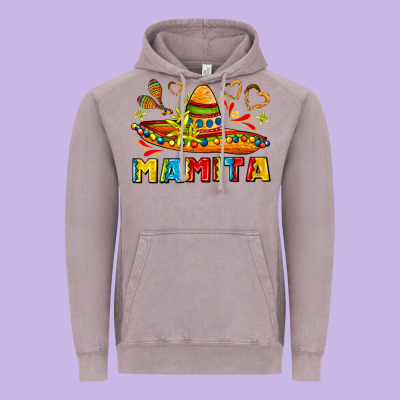 Mamita And Sombrero With Lime Flowers Vintage Hoodie Designed By Adodesignshop