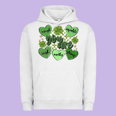 St. Patrick's Day Positive Affirmations Urban Hoodie Designed By Maliassmallbusiness