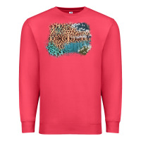 Cardinal Leopard Wood Cowhide Pattern Mixed Western Frame Premium Sweatshirt - Bettercallsaul