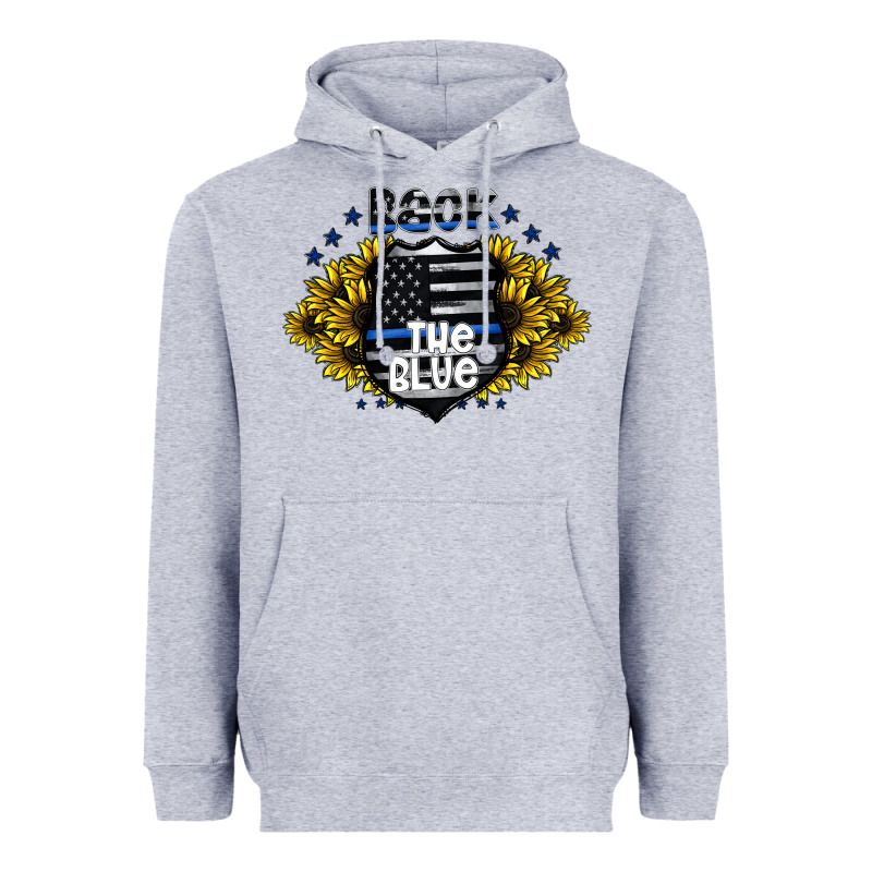 Back The Blue Heavyweight Hoodie by CowhideDigitalArt | Teevron