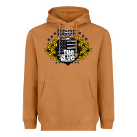 Meerkat back the blue Heavyweight Hoodie - CowhideDigitalArt