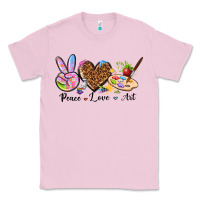 Bubblegum Pink peace love art Classic Tee - texasbilliewilder