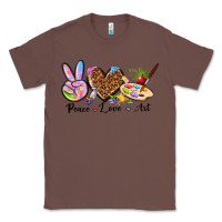 Chestnut peace love art Classic Tee - texasbilliewilder