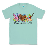 Seafoam peace love art Classic Tee - texasbilliewilder