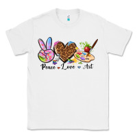 White peace love art Classic Tee - texasbilliewilder