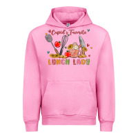 Fuchsia Pink cupids favorite lunch lady Urban Hoodie - MaliasSmallBusiness