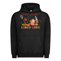Pigment Black cupids favorite lunch lady Urban Hoodie - MaliasSmallBusiness