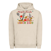 Pigment French Oak cupids favorite lunch lady Urban Hoodie - MaliasSmallBusiness