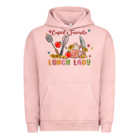 Pigment Salmon cupids favorite lunch lady Urban Hoodie - MaliasSmallBusiness