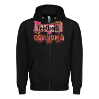 Black football grandma with leopard Zipper Hoodie - Zillion Design Studio