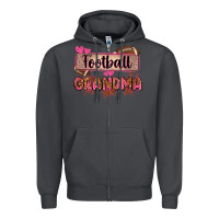 Smoke football grandma with leopard Zipper Hoodie - Zillion Design Studio