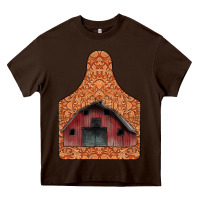 Chocolate Brown Barn Earning Heavy Core Tee - CowhideDigitalArt
