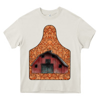 Cream Barn Earning Heavy Core Tee - CowhideDigitalArt