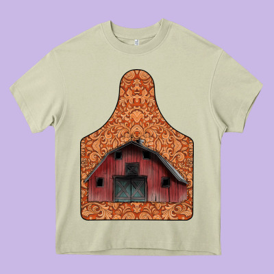 Barn Earning Heavy Core Tee Designed By Cowhidedigitalart