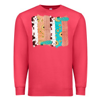 Cardinal Western Cowhide Sunflower Jute Glitter Farm Life Brush Stroke Premium Sweatshirt - Bettercallsaul